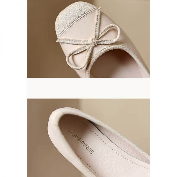 Sqaure Toe Bowknot Mary Janes Flats Shoes - Modakawa modakawa