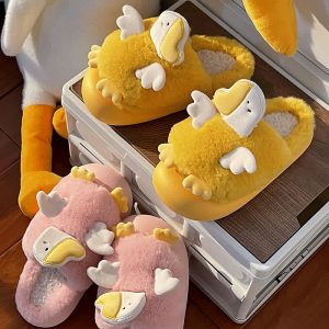 Lovely Cartoon Duck Plush Slippers - Modakawa Modakawa