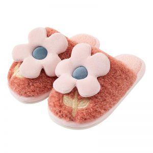 Flowers Plush Slippers - Modakawa Modakawa