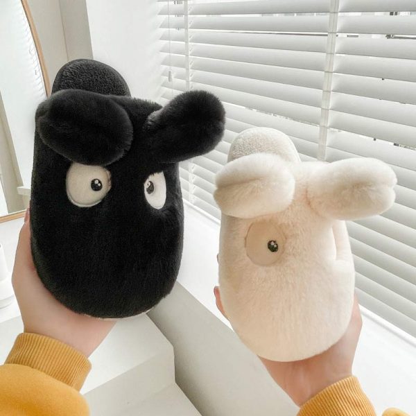 Lovely Bunny Ears Plush Slippers - Modakawa Modakawa