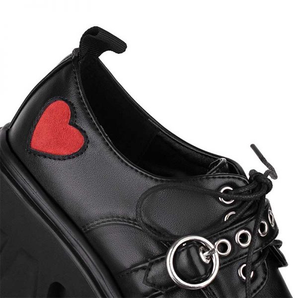 Red Heart Lolita Mary Janes Shoes - Modakawa Modakawa