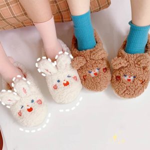 Lovely Cartoon Animals Plush Slippers - Modakawa Modakawa