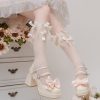 Bow Knot Mary Janes Lolita High-heeled Shoes - Modakawa Modakawa