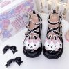 Round Toe Bunny Lolita Mary Janes Shoes - Modakawa modakawa