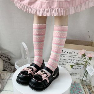 Bow Knot Button Bear Platform Lolita Shoes - Modakawa modakawa