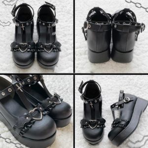 Vintage Platform Strap Buckle Lolita Mary Janes - Modakawa Modakawa