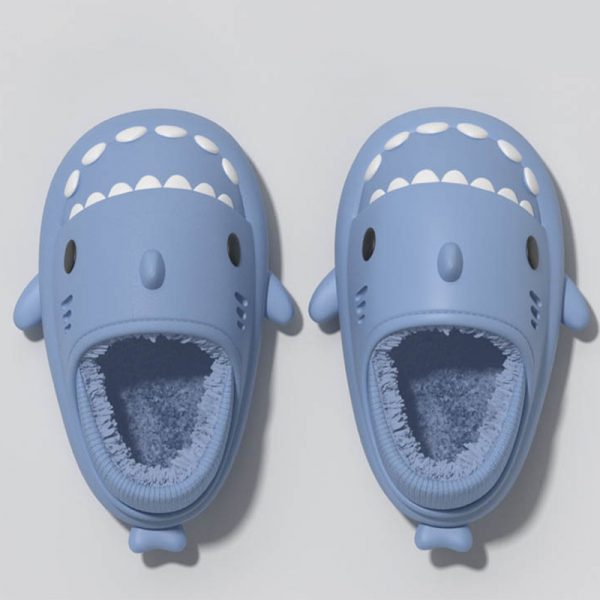 Cartoon Shark Casual Plush Slippers - Modakawa Modakawa