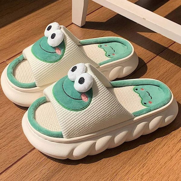 Cartoon Frog Casual Slippers - Modakawa Modakawa