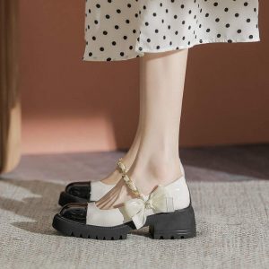 Sweet Lolita Bow Knot Platform Mary Janes Shoes - Modakawa Modakawa