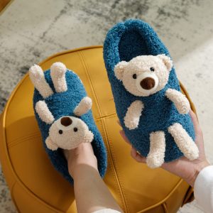 Lovely Doll Bear Star Plush Slippers - Modakawa Modakawa