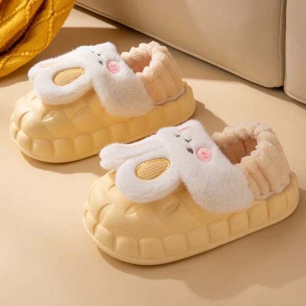 Lovely Cartoon Bunny Detachable Plush Slippers - Modakawa Modakawa