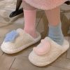 Chic 3D Star Moon Decor Plush Slippers - Modakawa Modakawa