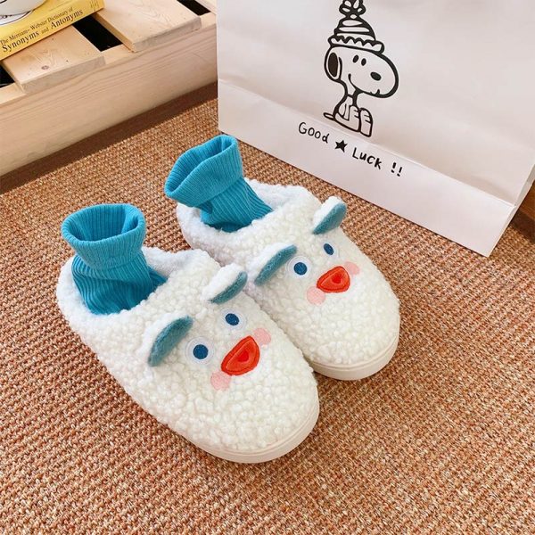 Lovely Cartoon Animals Plush Slippers - Modakawa Modakawa