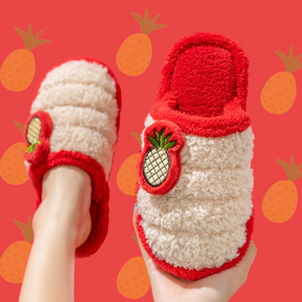 Pineapple Plush Slippers - Modakawa Modakawa