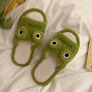 Cute Frog Plush Slippers - Modakawa Modakawa