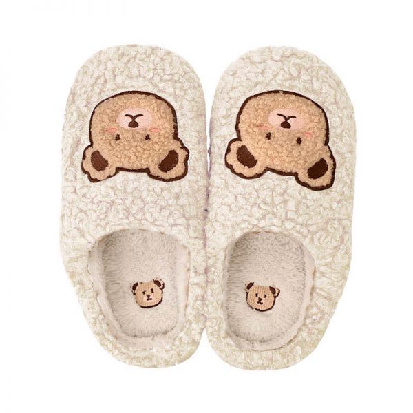 Cute Cartoon Bear Plush Slippers - Modakawa Modakawa