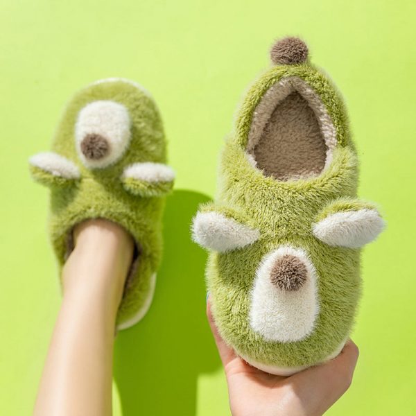 Lovely Dog Ears Plush Slippers - Modakawa Modakawa