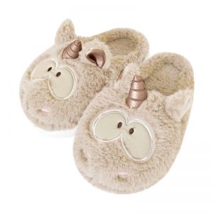 Cute Cartoon Unicorn Plush Slippers - Modakawa Modakawa