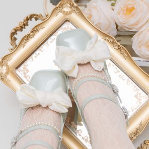 Bow Knot Mary Janes Lolita High-heeled Shoes - Modakawa Modakawa